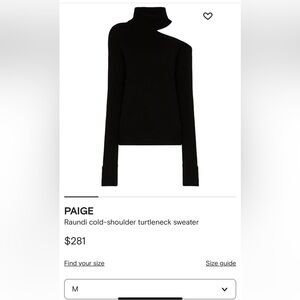 COPY - PAIGE Raundi cold-shoulder turtleneck sweater